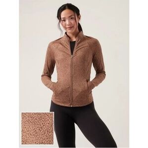 ATHLETA | Salutation Jacket Leopard Cheetah Print